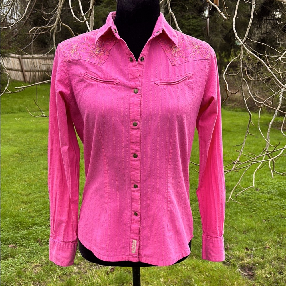 Wrangler Pink Button Down Shirt
